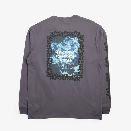 Element MxE Roped Party long sleeve in Charcoal, back print