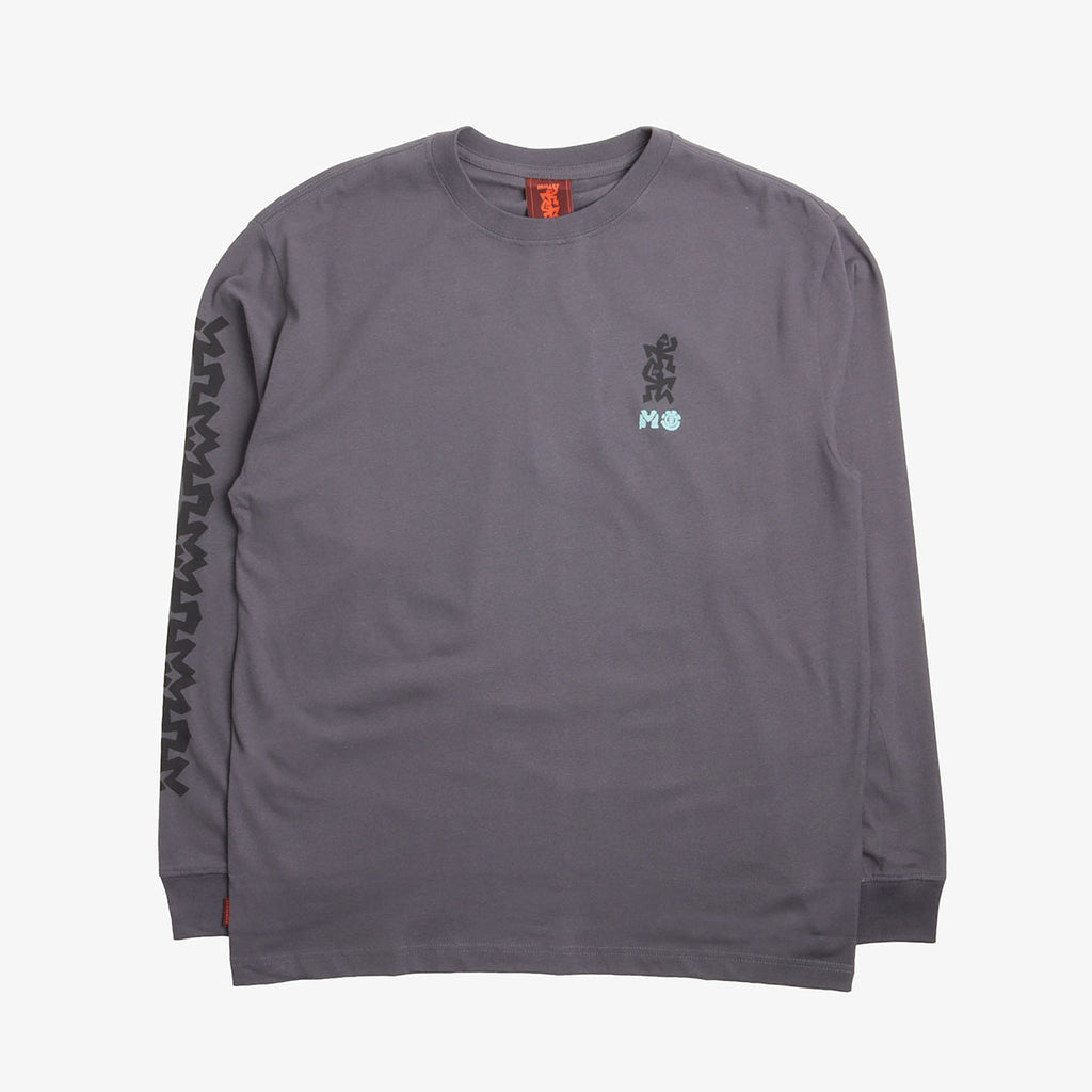 Element MxE Roped Party long sleeve in Charcoal, front view
