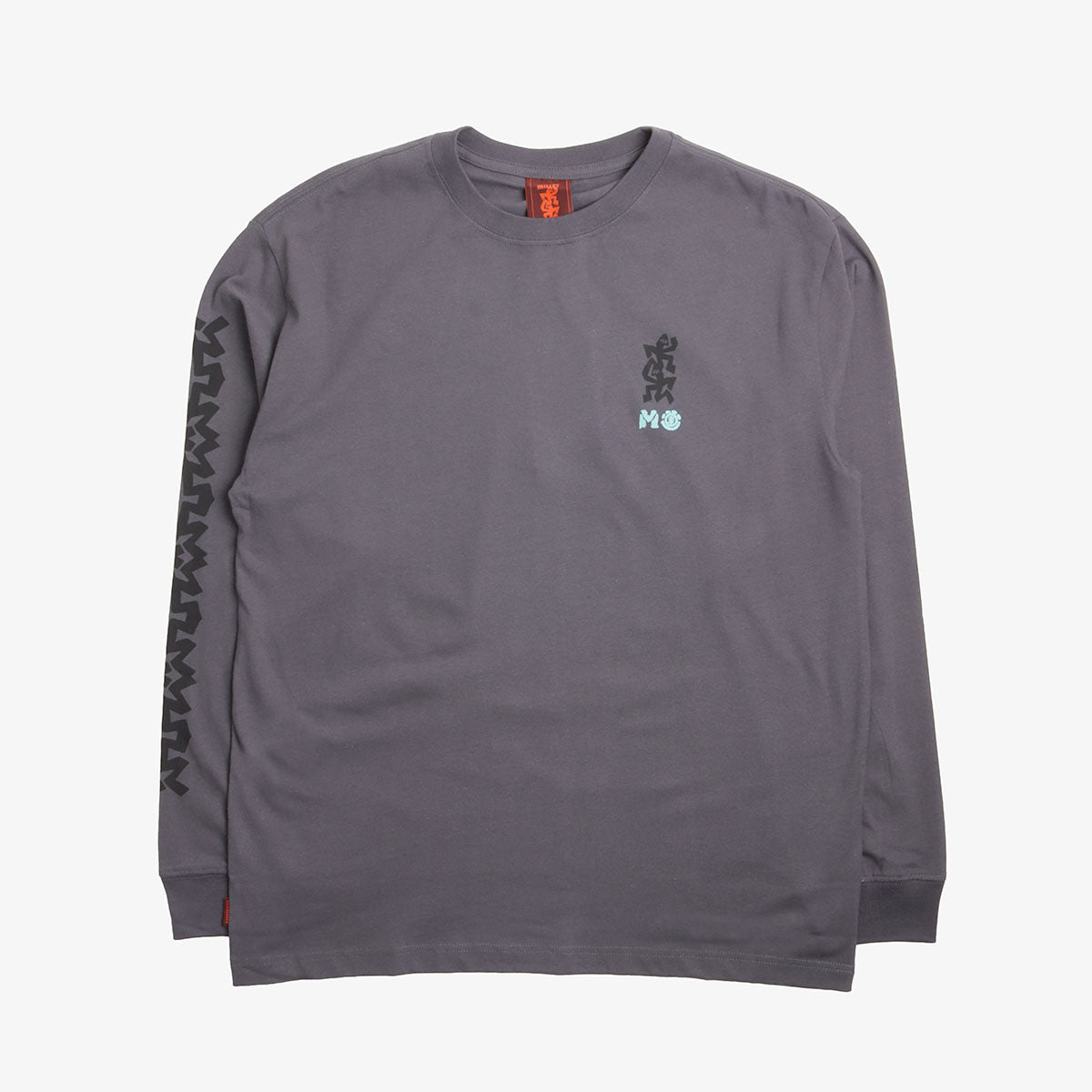 Element MxE Roped Party long sleeve in Charcoal, front view