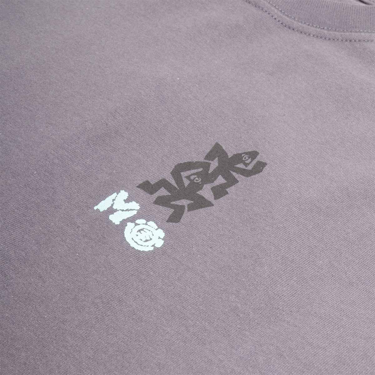 M and E chest logo on charcoal cotton