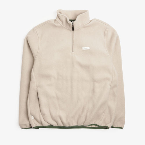 Element Sefton Quarter Zip Fleece in Oatmeal, front view
