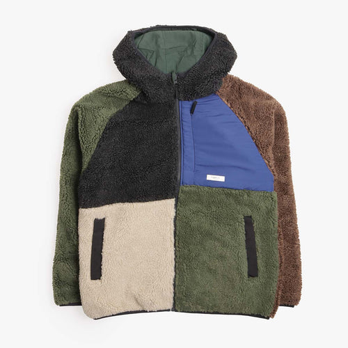 Element Wolfe Reversible Sherpa Jacket in Multi, front view