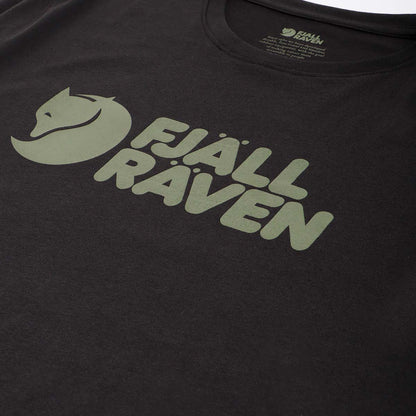 Fjallraven Logo T-Shirt, Black, Detail Shot 2