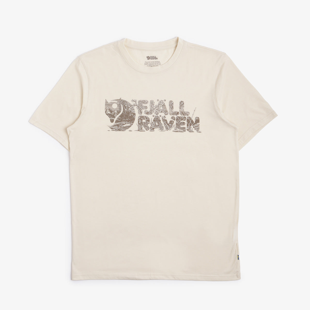 Fjallraven Lush Logo T-Shirt, Chalk White, Detail Shot 4