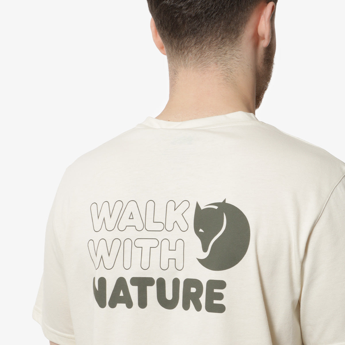Fjallraven Walk With Nature T-Shirt, Chalk White, Detail Shot 4