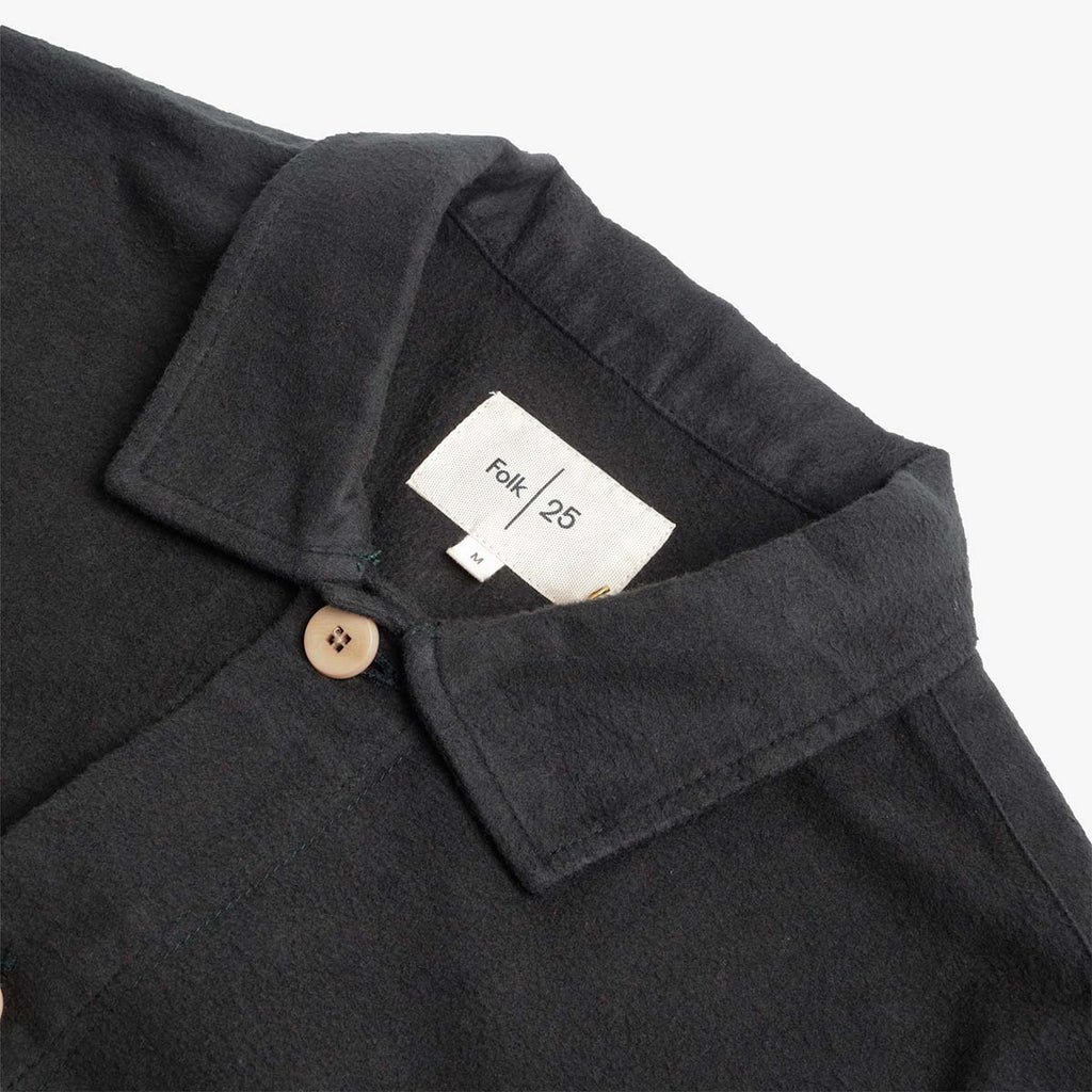 Folk Anniversary Patch Overshirt, Deep Green Moleskin, Detail Shot 3