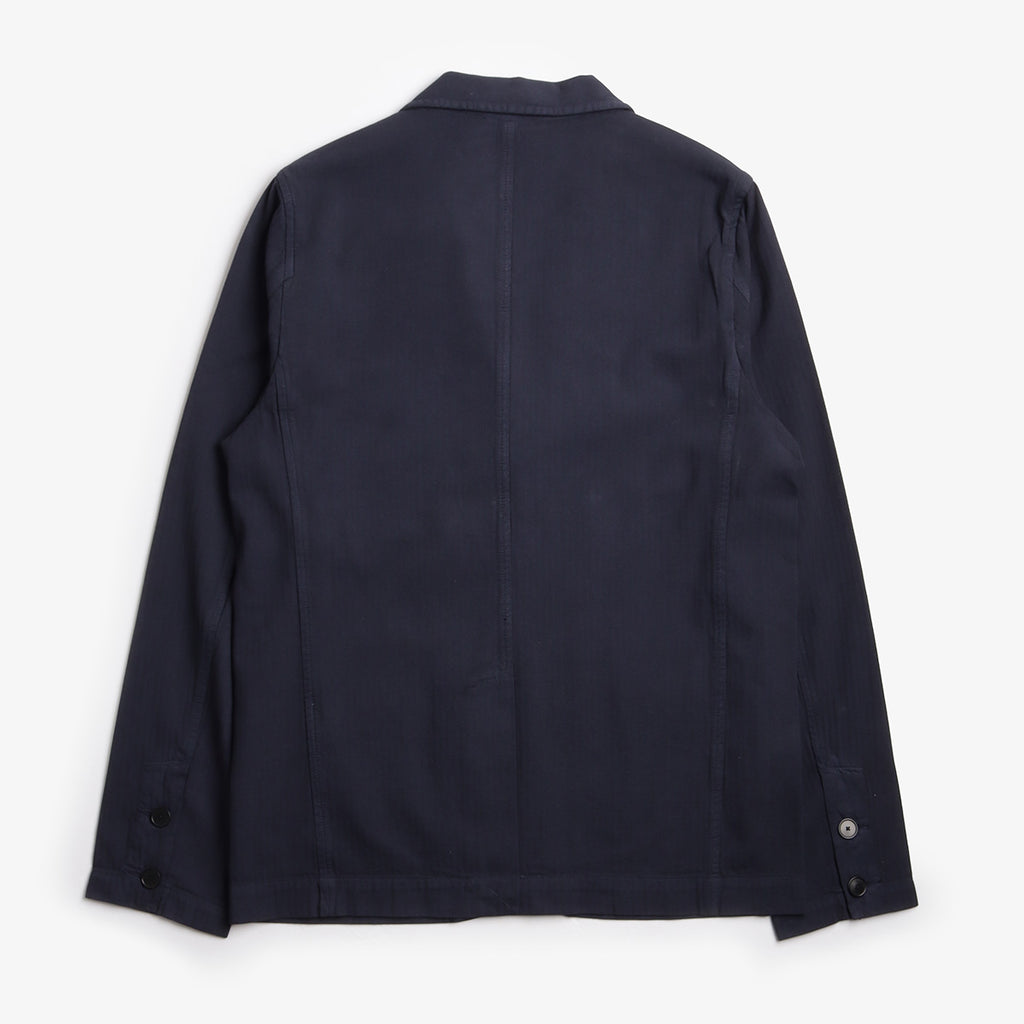 Folk Assembly Blazer, Navy Herringbone, Detail Shot 2