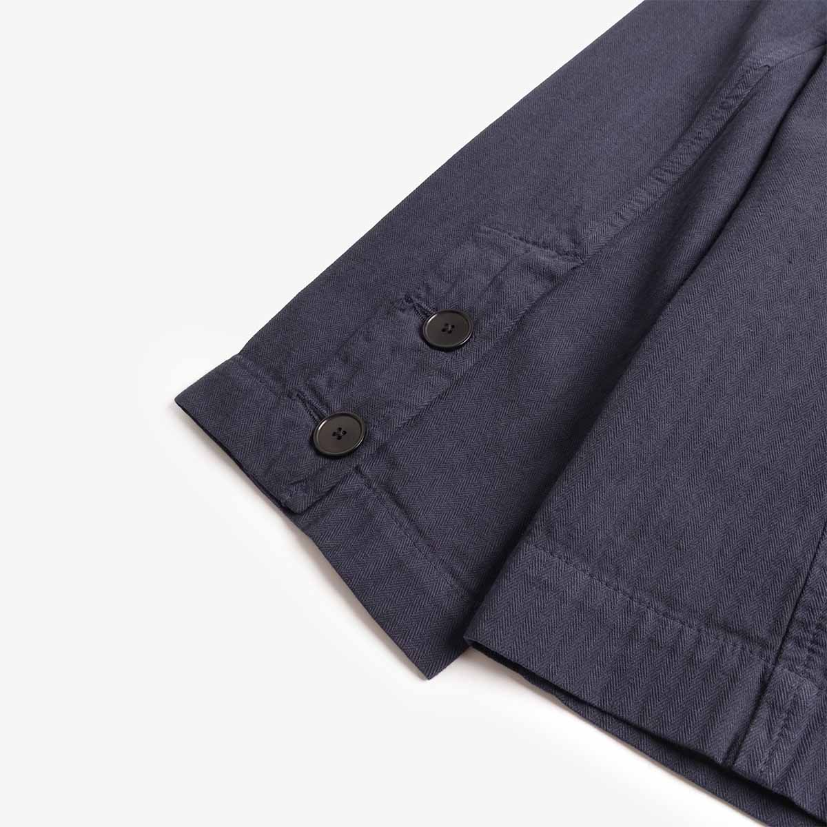 Folk Assembly Blazer, Navy Herringbone, Detail Shot 5