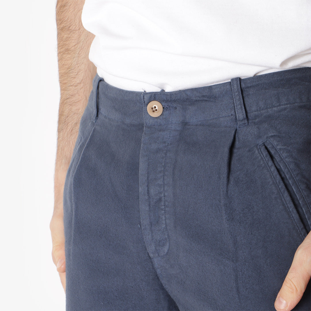 Folk Assembly Pant, Steel Blue Moleskin, Detail Shot 3