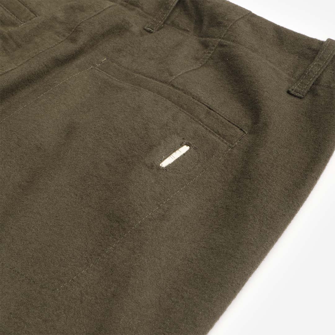 main Folk Assembly Pant, Dark Olive Moleskin, Detail Shot 5