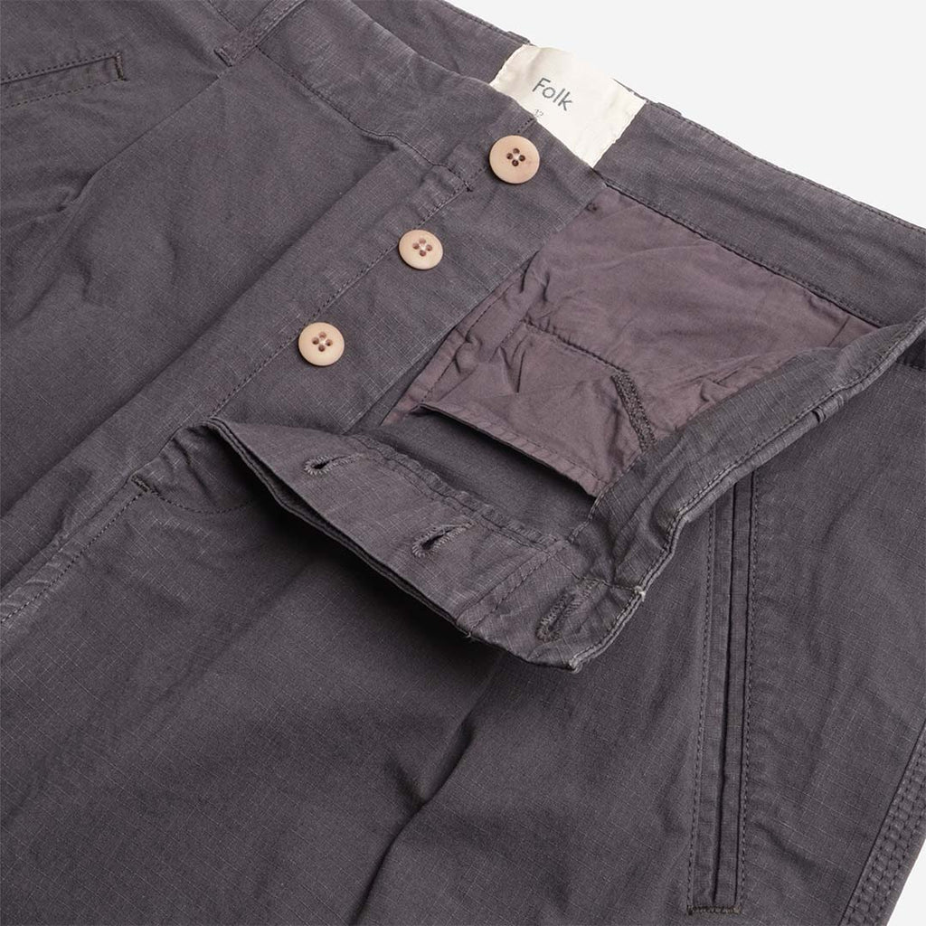 Folk Assembly Pant, Graphite Ripstop, Detail Shot 3