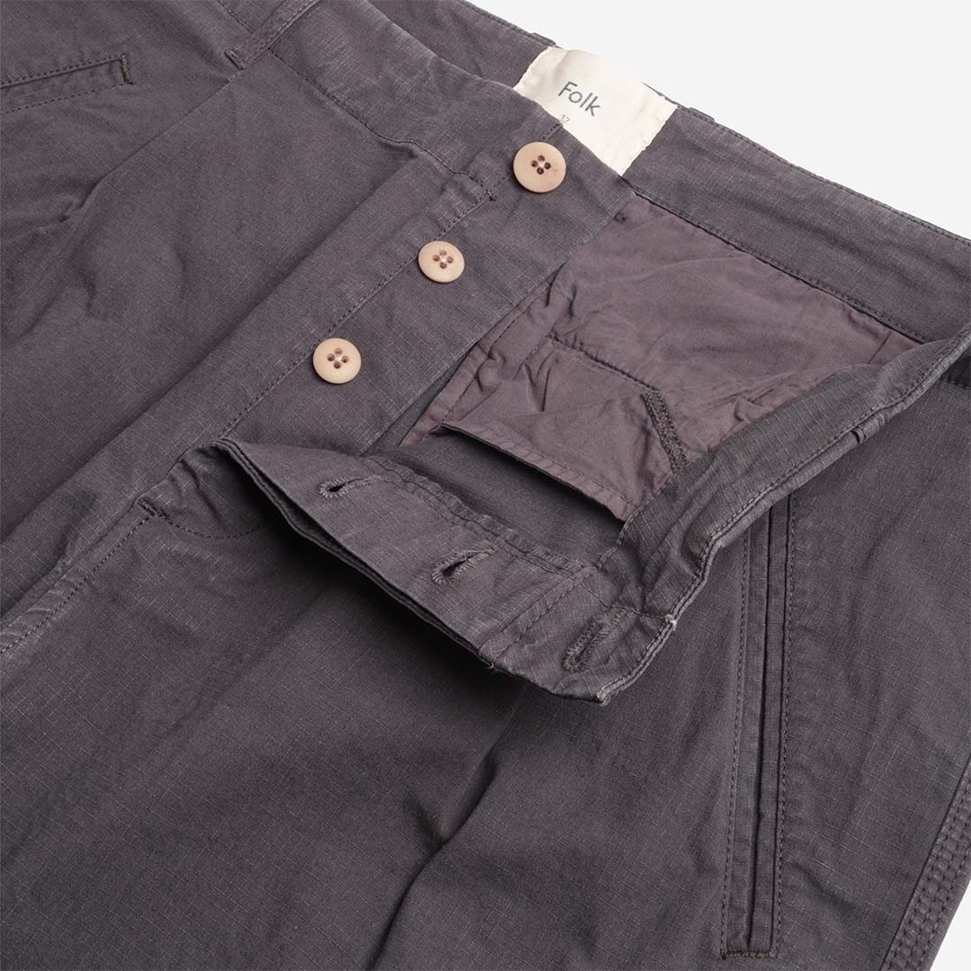 Folk Assembly Pant, Graphite Ripstop, Detail Shot 3