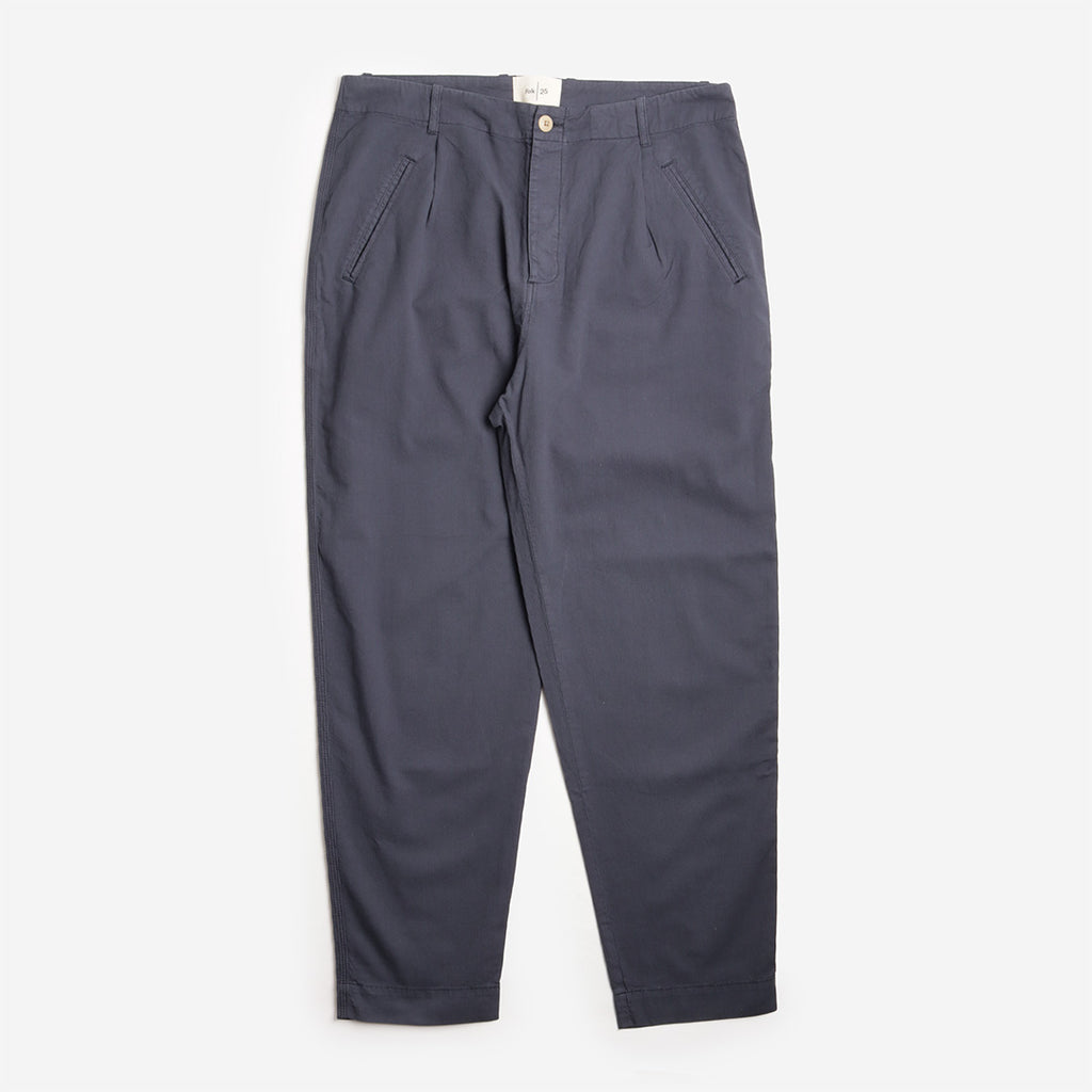 Folk Assembly Pant, Navy Mini Stripe, Detail Shot 1