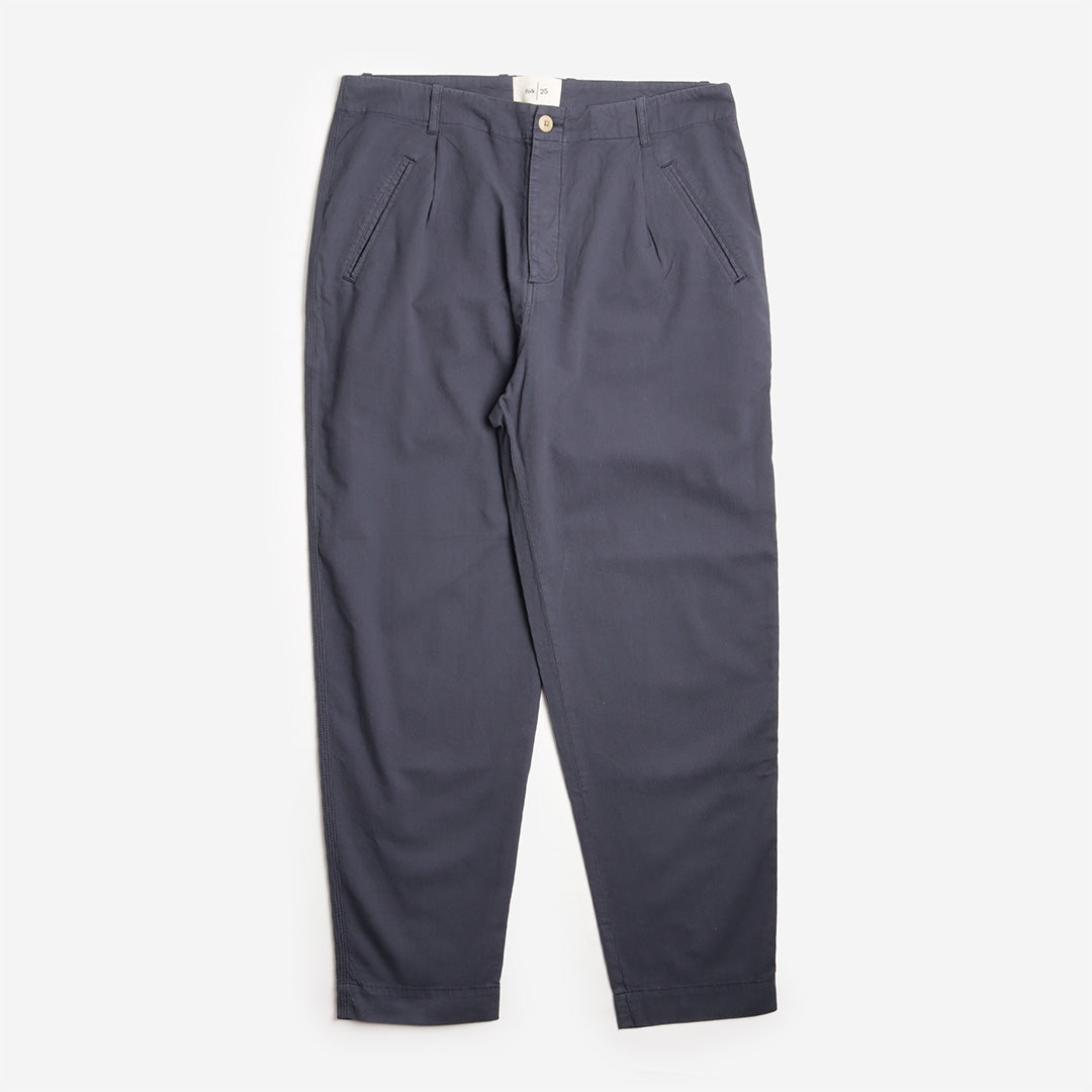 Folk Assembly Pant, Navy Mini Stripe, Detail Shot 1