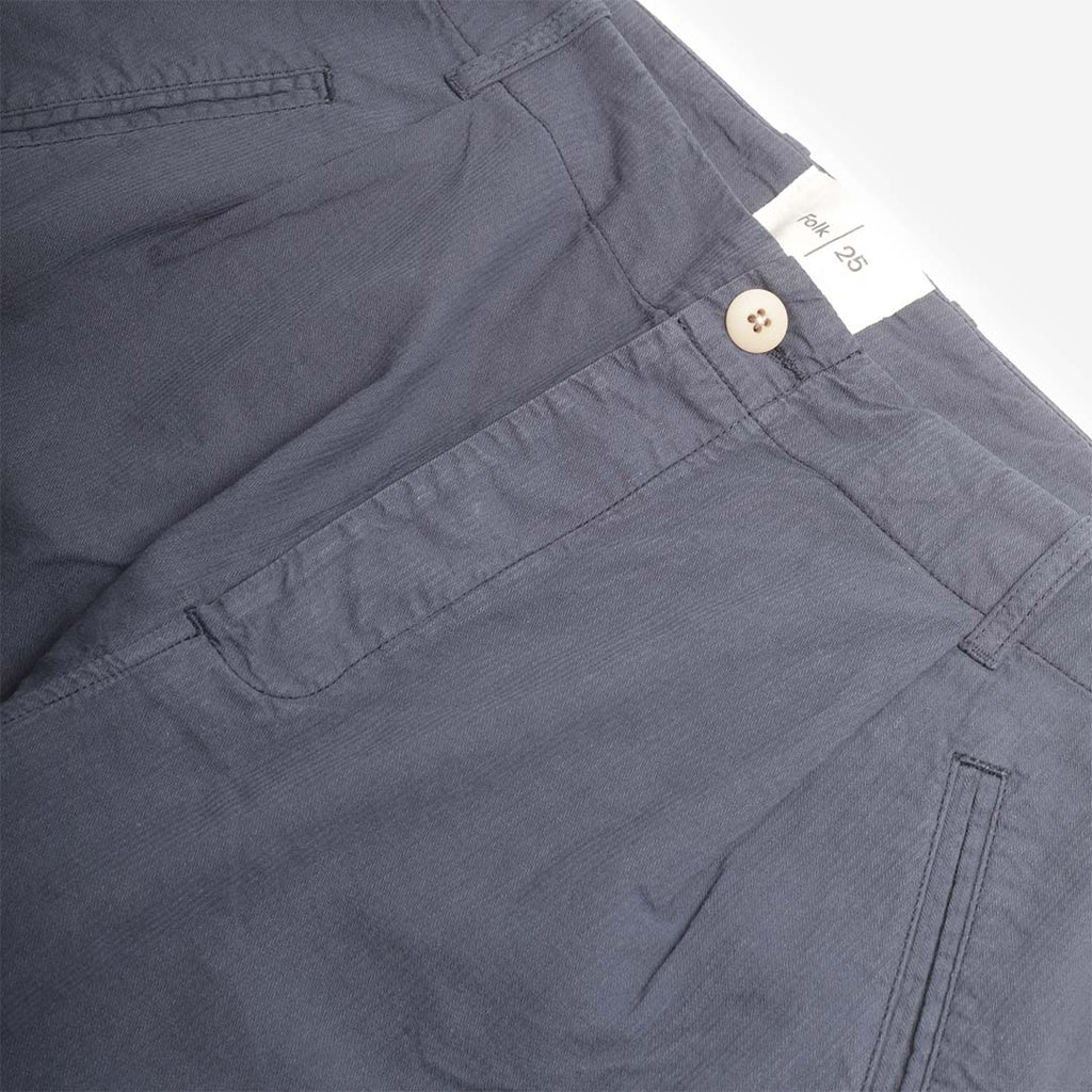 Folk Assembly Pant, Navy Mini Stripe, Detail Shot 3