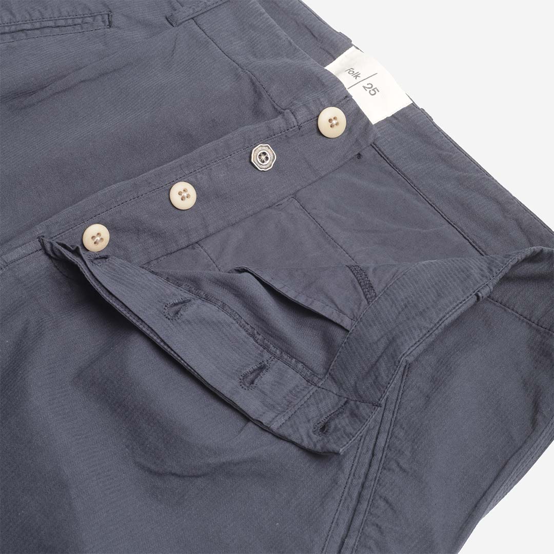 Folk Assembly Pant, Navy Mini Stripe, Detail Shot 4