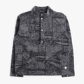 Folk Boxy Funnel Fleece, Slate Wool Polka, Detail Shot 1