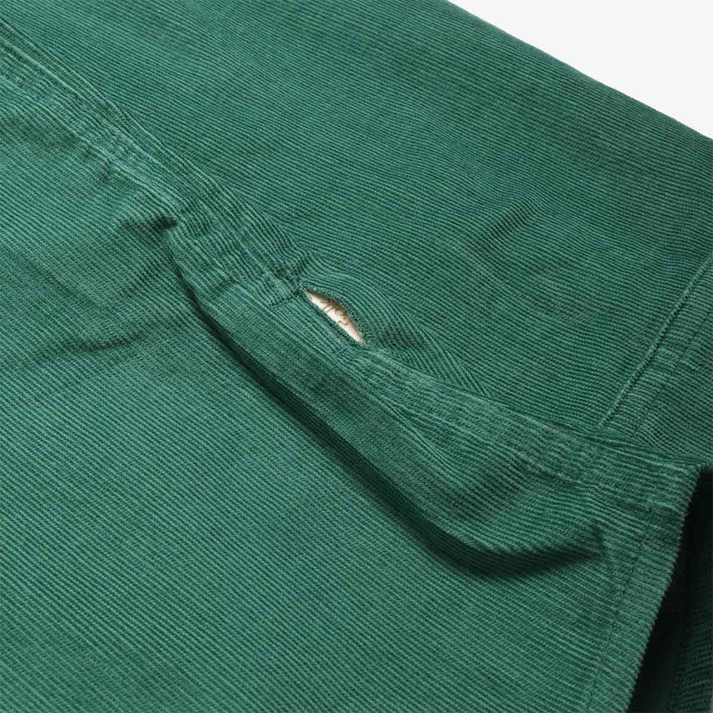 Folk Direction Babycord Shirt, Phthalo Green, Detail Shot 2