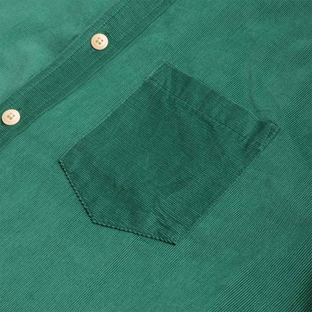 Folk Direction Babycord Shirt, Phthalo Green, Detail Shot 3