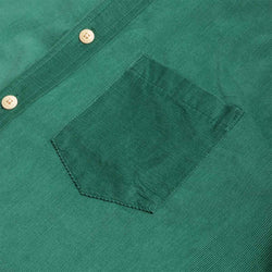 thumbnail Folk Direction Babycord Shirt, Phthalo Green, Detail Shot 3