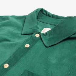 thumbnail Folk Direction Babycord Shirt, Phthalo Green, Detail Shot 4
