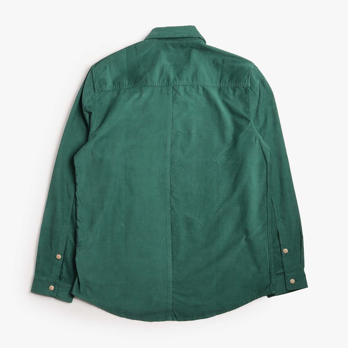 Folk Direction Babycord Shirt, Phthalo Green, Detail Shot 5