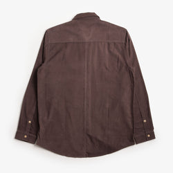 thumbnail Folk Direction Babycord Shirt, Black Grape, Detail Shot 2