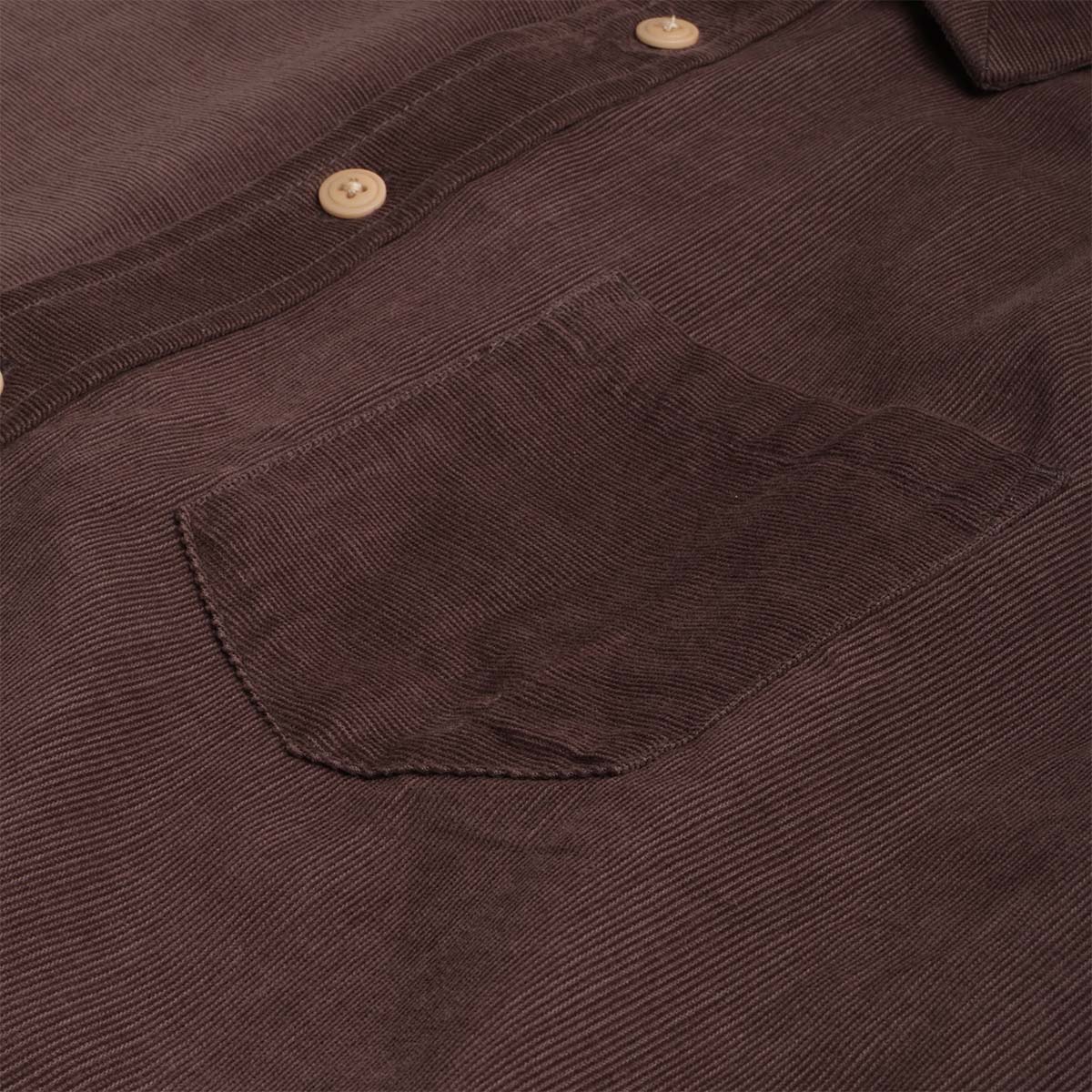 Folk Direction Babycord Shirt, Black Grape, Detail Shot 4