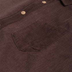 thumbnail Folk Direction Babycord Shirt, Black Grape, Detail Shot 4