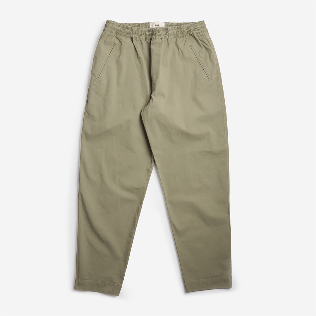 Folk Drawcord Assembly Pant, Light Olive Ripstop, Detail Shot 1