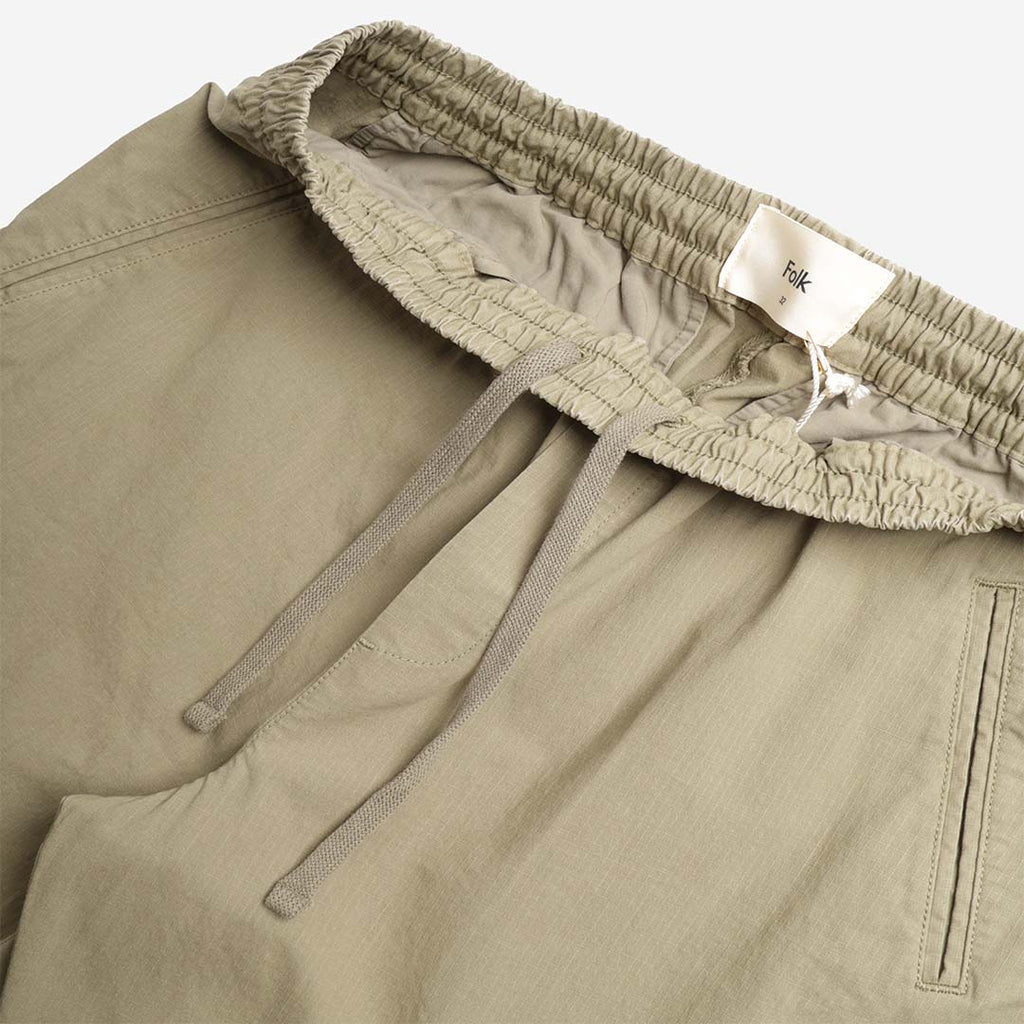 Folk Drawcord Assembly Pant, Light Olive Ripstop, Detail Shot 4