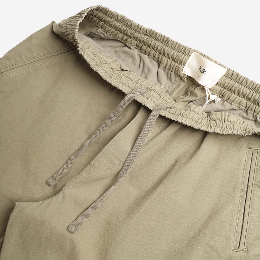 Folk Drawcord Assembly Pant, Light Olive Ripstop, Detail Shot 4