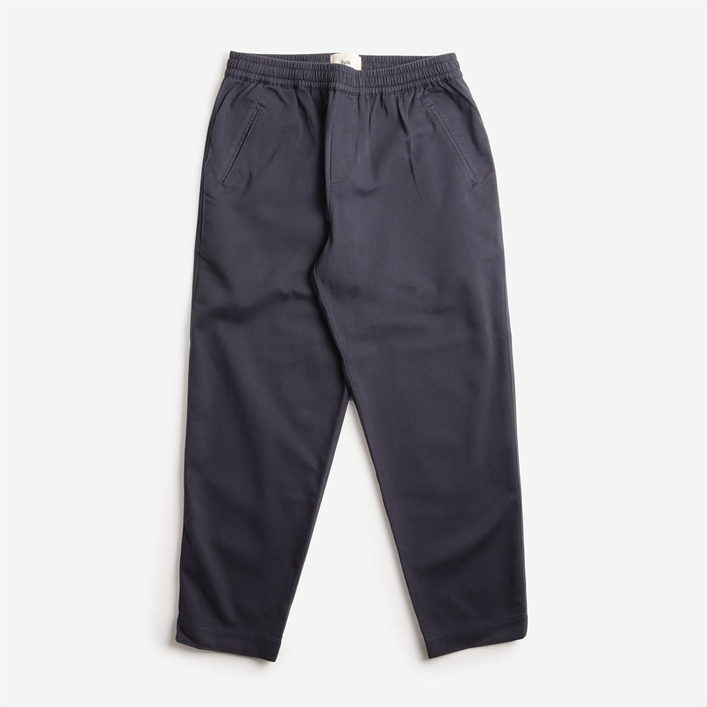 Folk Drawcord Assembly Pant, Deep Navy Brushed Twill, Detail Shot 1