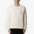 Folk Drop Shoulder Crew Sweatshirt, Ecru, Detail Shot 1