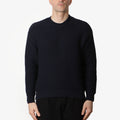 Folk Drop Shoulder Crew Sweatshirt, Navy, Detail Shot 1