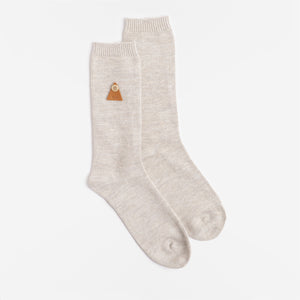 Folk Melange Socks - Beige