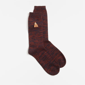 Folk Melange Socks - Navy