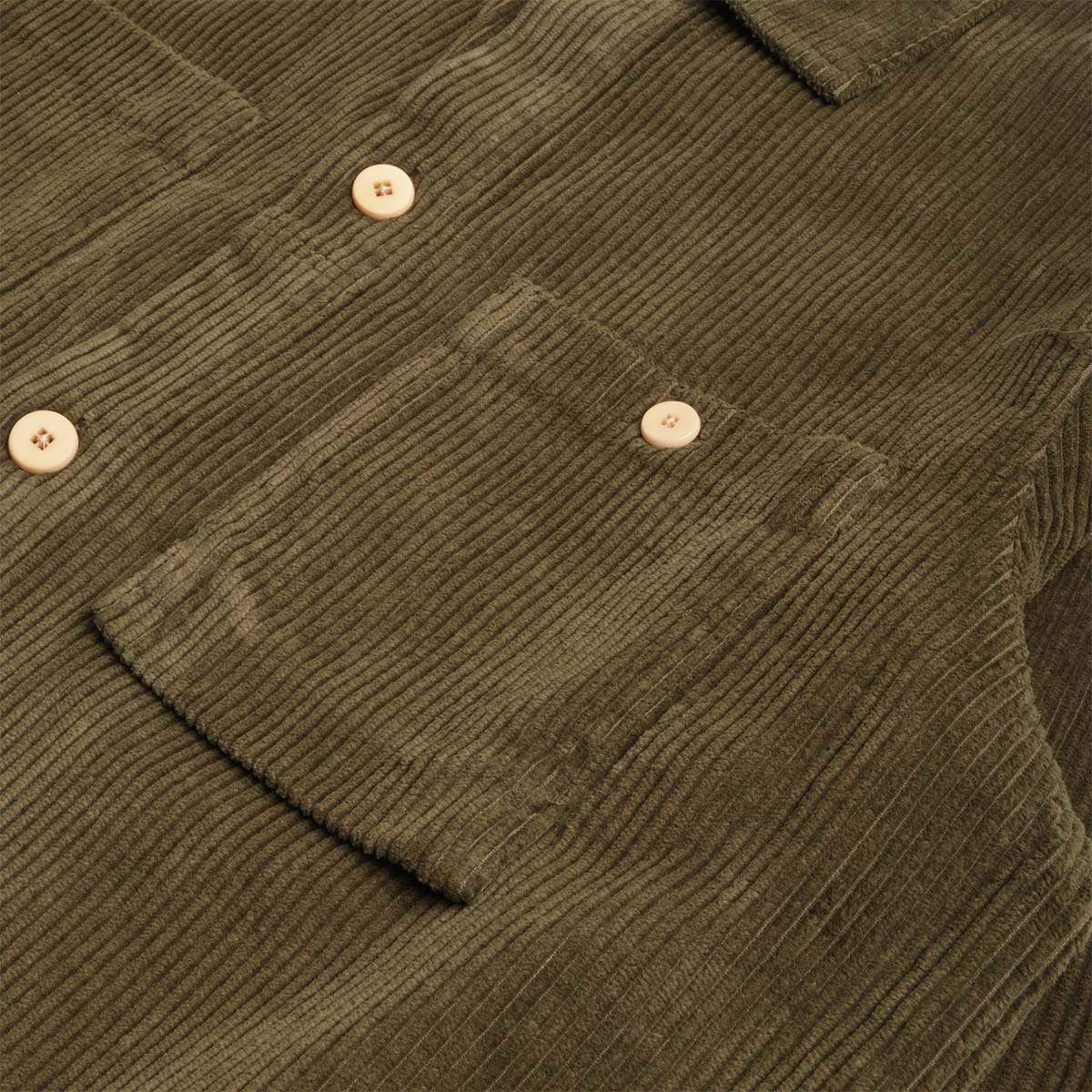 Folk Patch Overshirt, Olive Chunky Cord, Detail Shot 2