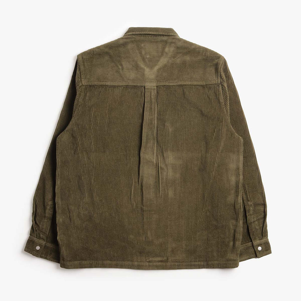 Folk Patch Overshirt, Olive Chunky Cord, Detail Shot 4