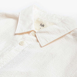 thumbnail Folk Relaxed Fit Shirt, Ecru Seersucker, Detail Shot 2