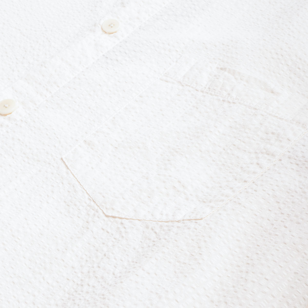 Folk Relaxed Fit Shirt, Ecru Seersucker, Detail Shot 5