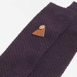 thumbnail Folk Waffle Socks, Black Cherry, Detail Shot 2