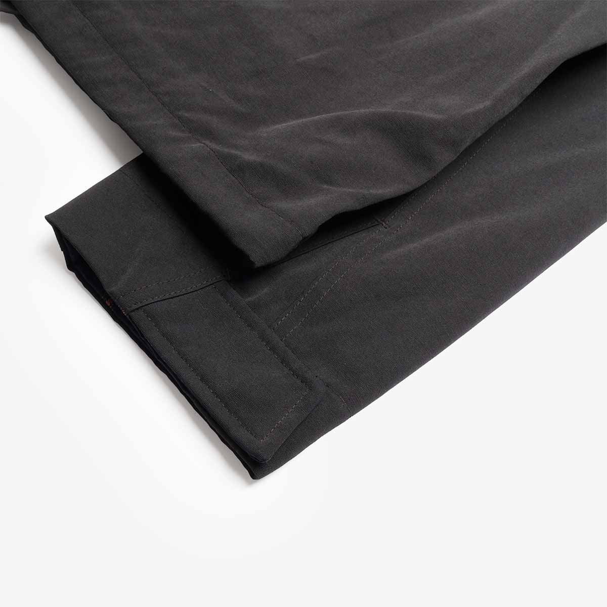 Cuff and hem detail on black cotton, FrizmWORKS Hunting Jacket