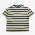 FrizmWORKS Horizon Stripe Half T-Shirt, Dark Green, Detail Shot 1
