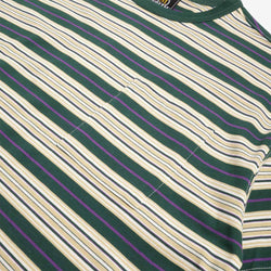 thumbnail FrizmWORKS Horizon Stripe Half T-Shirt, Dark Green, Detail Shot 2