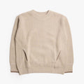 FrizmWORKS Kangaroo Round Pullover Knit, Oatmeal, Detail Shot 1
