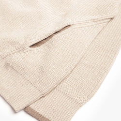 thumbnail FrizmWORKS Kangaroo Round Pullover Knit, Oatmeal, Detail Shot 2