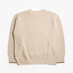 thumbnail FrizmWORKS Kangaroo Round Pullover Knit, Oatmeal, Detail Shot 3