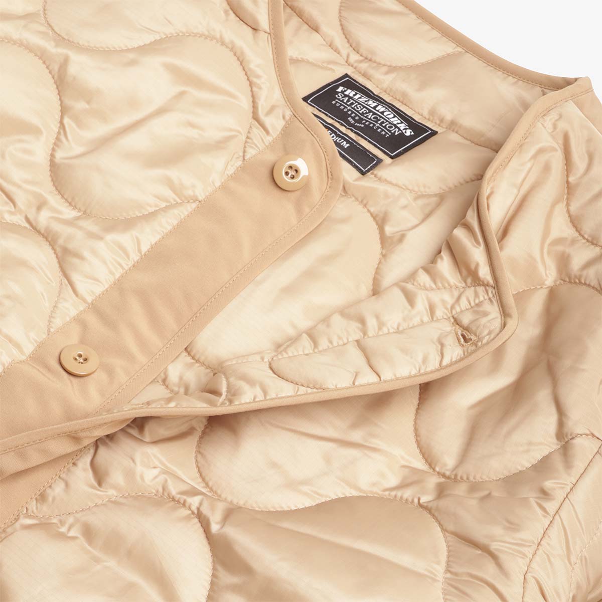 FrizmWORKS M1965 Field Liner Jacket, Tan, Detail Shot 4