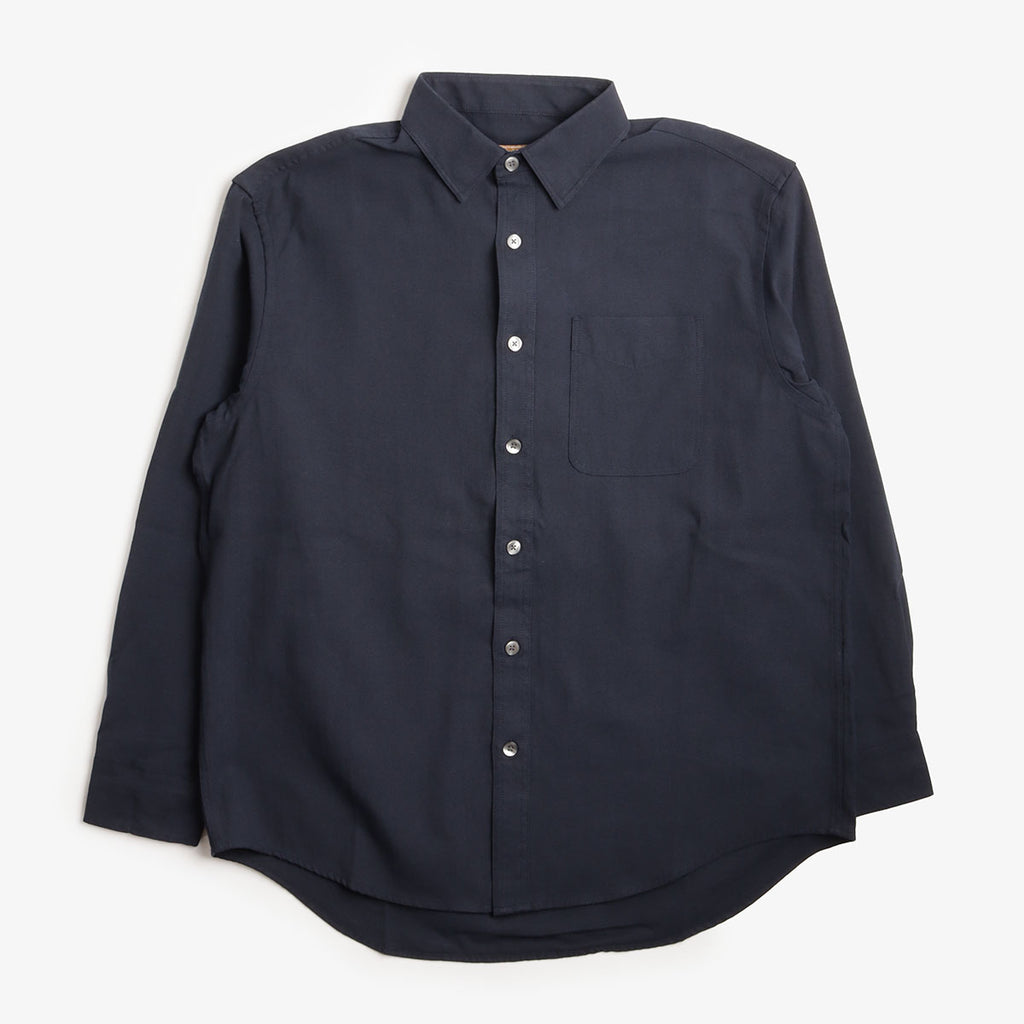 FrizmWORKS OG Oxford Oversized Shirt, Navy, Detail Shot 1